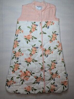 Little Unicorn Watercolor Rose Muslin Cotton Zipup Sleepsack 0-6 Months #461